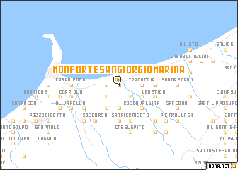 map of Monforte San Giorgio Marina