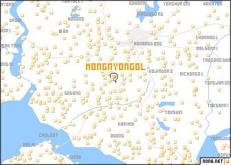 map of Mongnyŏn-gol