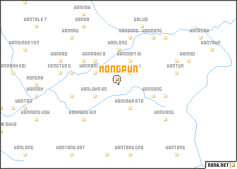 map of Möng Pun