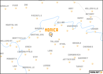 map of Monica