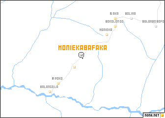 map of Monieka-Bafaka