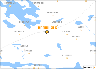 map of Monikkala