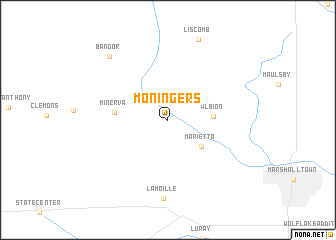 map of Moningers