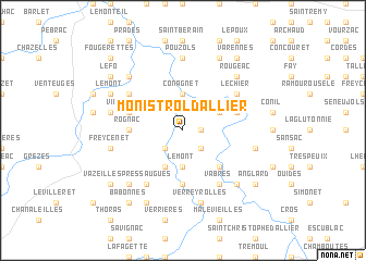 map of Monistrol-dʼAllier