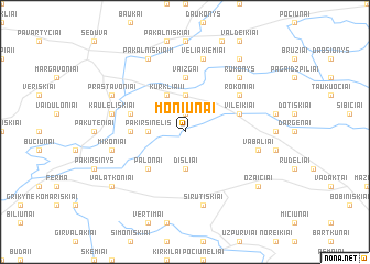 map of Moniūnai