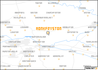 map of Monk Fryston