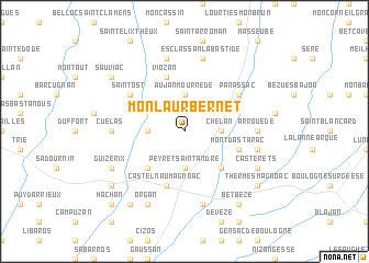 map of Monlaur-Bernet