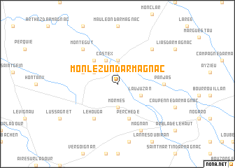 map of Monlezun-dʼArmagnac