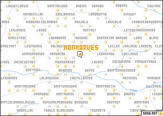 map of Monmarvès