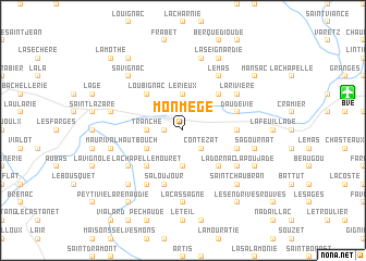 map of Monmège