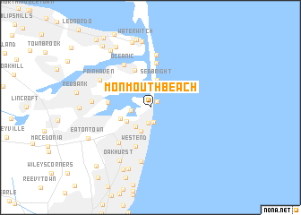 map of Monmouth Beach