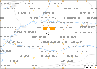 map of Monnes