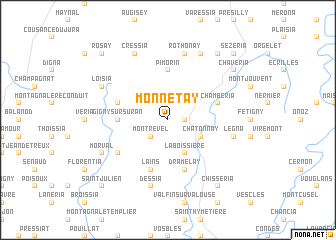 map of Monnetay