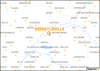 map of Monnet-la-Ville