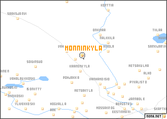 map of Monninkylä