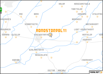 map of Monostorpályi