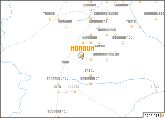map of Monoum