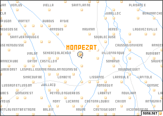 map of Monpézat
