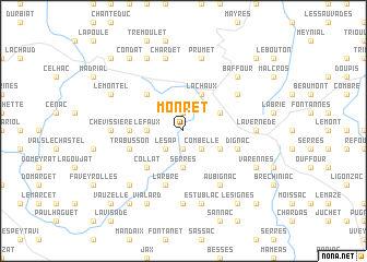 map of Monret