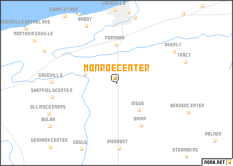 map of Monroe Center