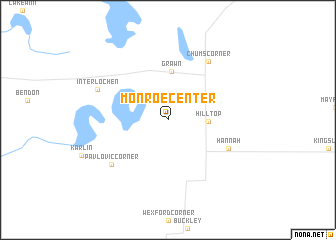 map of Monroe Center