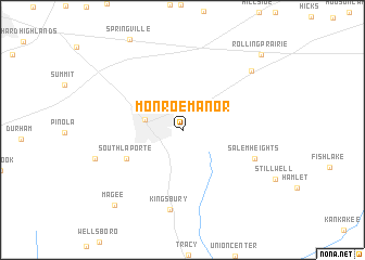 map of Monroe Manor