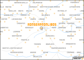 map of Monsempron-Libos