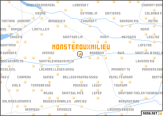 map of Monstéroux-Milieu