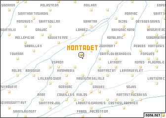 map of Montadet