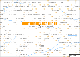 map of Montagnac-la-Crempse