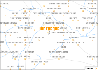 map of Montagnac