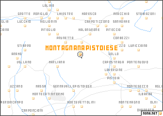 map of Montagnana Pistoiese