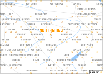 map of Montagnieu