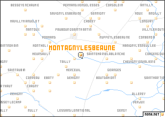 map of Montagny-lès-Beaune