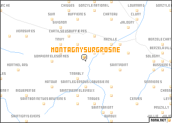 map of Montagny-sur-Grosne