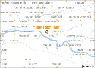 map of Montagoudin