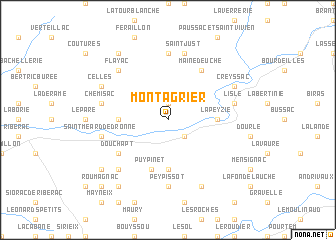 map of Montagrier