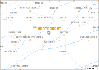 map of Montagudet