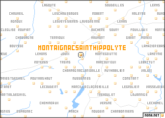 map of Montaignac-Saint-Hippolyte