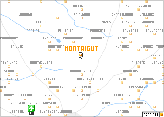 map of Montaigut