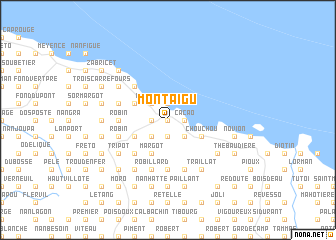 map of Montaigu