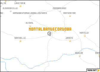 map of Montalbán de Córdoba