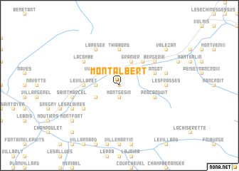 map of Montalbert