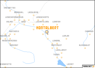 map of Montalbert