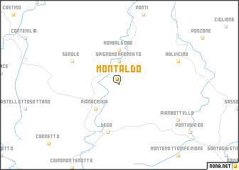 map of Montaldo