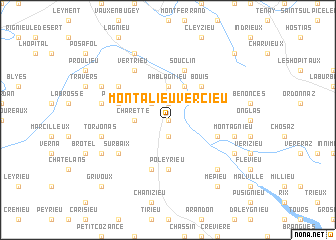 map of Montalieu-Vercieu