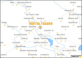 map of Montalto Dora