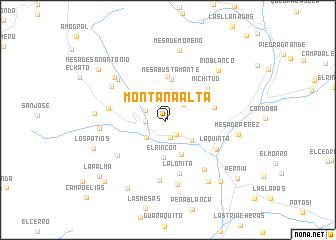 map of Montaña Alta