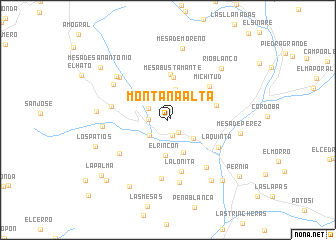 map of Montaña Alta