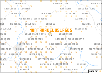 map of Montaña de Los Lagos